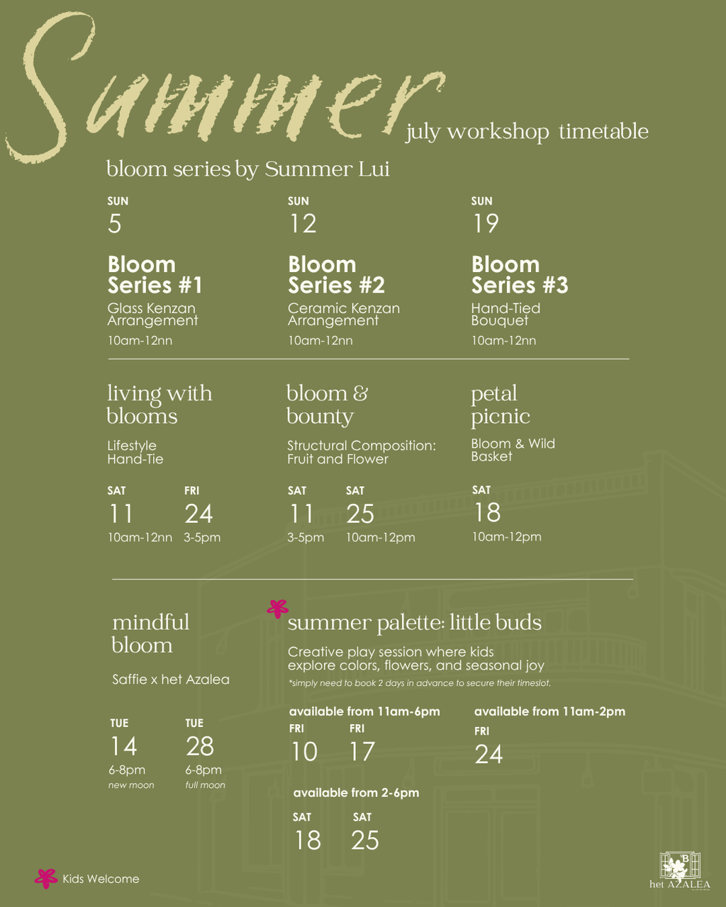 Bloom Series | 3-Class Package